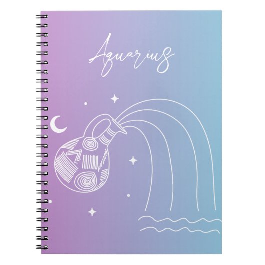 Sternzeichen Aquarius zodiac Notizblock (Vorderseite)