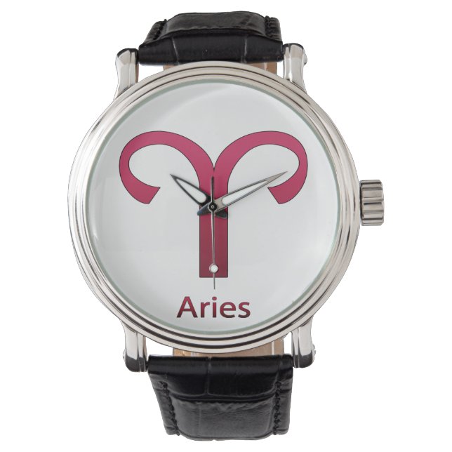 Sternzeichen Aries Armbanduhr (Vorderseite)