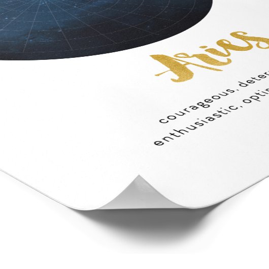 Sternzeichen Aries Poster (Ecke)