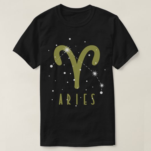 Sternzeichen Aries T-Shirt (Design vorne)