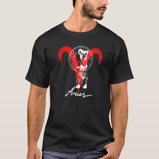 Sternzeichen Astrologie Horoskop Gothic Widder T-Shirt (Vorderseite)