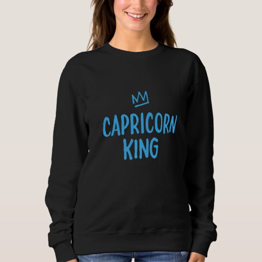 Sternzeichen Astrologie Horoskop König Steinbock Sweatshirt (Vorderseite)