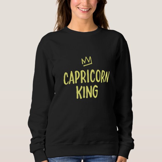 Sternzeichen Astrologie Horoskop König Steinbock Sweatshirt (Vorderseite)