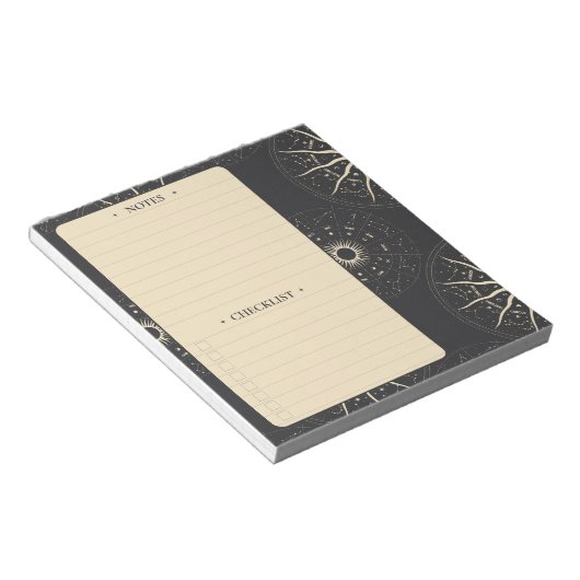 Sternzeichen | Daily Notes and Checklist Notepad Notizblock (angewinkelt)