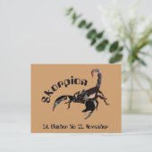 Sternzeichen des Skorpion-Sternzeichen Postkarte (Stehend Vorderseite)