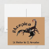Sternzeichen des Skorpion-Sternzeichen Postkarte (Vorne/Hinten)
