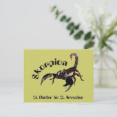 Sternzeichen des Skorpion-Sternzeichen Postkarte (Stehend Vorderseite)