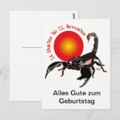 Sternzeichen des Skorpion-Sternzeichen Postkarte (Vorne/Hinten)