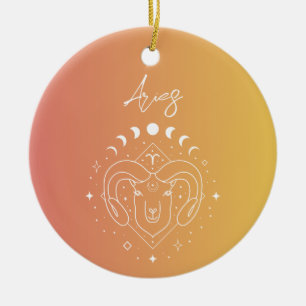 Sternzeichen des Sternzeichens Aries zoditac Keramik Ornament