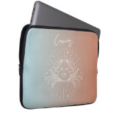 Sternzeichen des Sternzeichens des Krebszuchtgebie Laptopschutzhülle (Vorne Rechts)