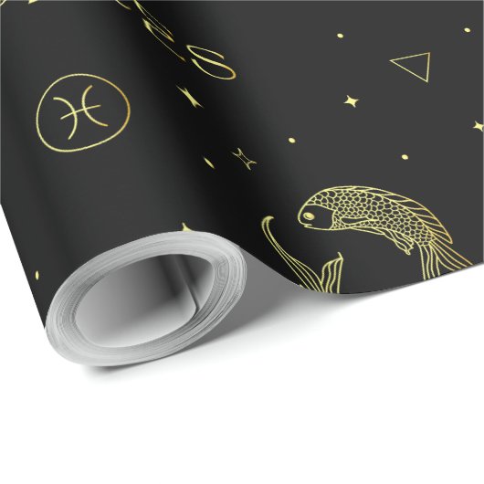 Sternzeichen des Zodiakoroskops Geschenkpapier (Rolleneckpunkt)