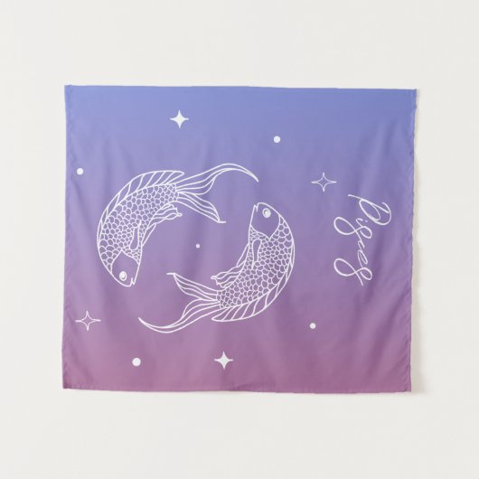 Sternzeichen des Zodiakoroskops Wandteppich (Vorderseite (Horizontal))