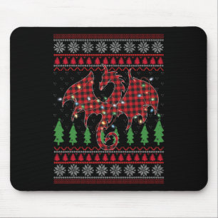 Sternzeichen-Drache hässliche Weihnachtslichter Dr Mousepad