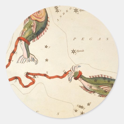 "Sternzeichen: Fische" Aufkleber (Vorderseite)