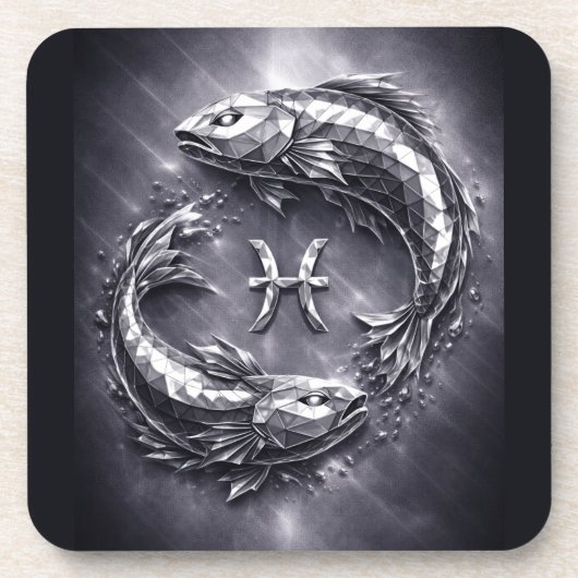 Sternzeichen Fische Getränkeuntersetzer (Vorderseite)