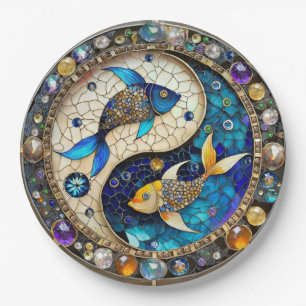 Sternzeichen - Fische Yin und Yang Pappteller