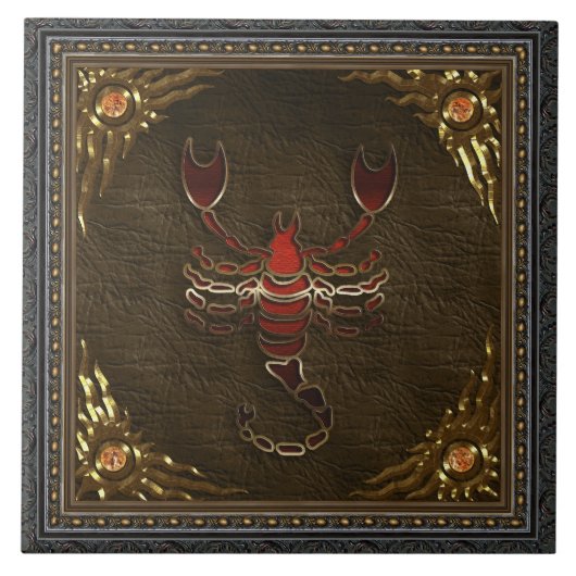 Sternzeichen-Fliese - Skorpion Fliese (Vorderseite)