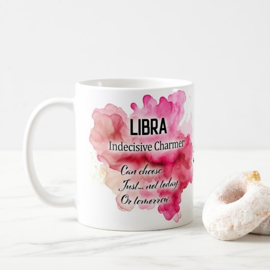 Sternzeichen Frauen, Waage Kaffeetasse (Mit Donut)