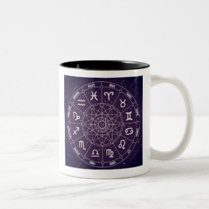 Sternzeichen für Astrologie Zweifarbige Tasse