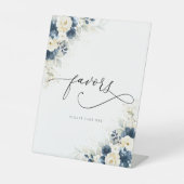 Sternzeichen für blaue und weiße Rosen Sockelschild (Vorderseite)