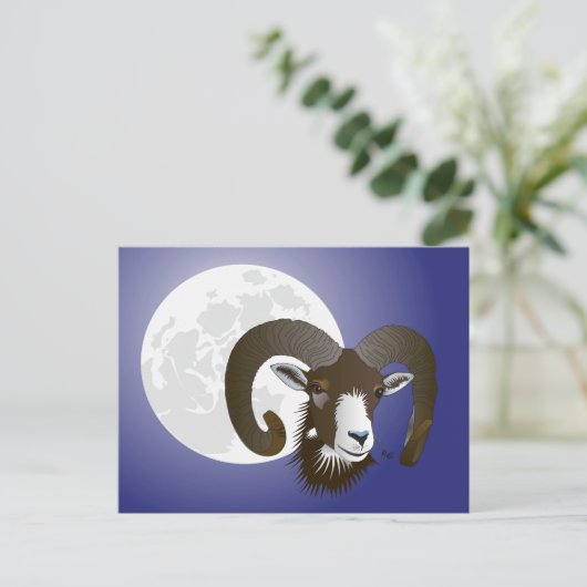 Sternzeichen für Breite Postkarte (Stehend Vorderseite)