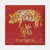 Sternzeichen für das Schwein Chinesisches Horoskop Magnet (Vorne)
