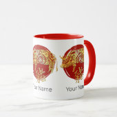 Sternzeichen für das Schwein Chinesisches Horoskop Tasse (VorderseiteRechts)