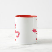 Sternzeichen für Skorpio in Rot und Korallen Tasse (Zentrum)