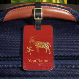 Sternzeichen für Ziege Chinesisches Horoskop Gepäckanhänger
