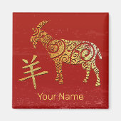 Sternzeichen für Ziege Chinesisches Horoskop Magnet (Vorne)