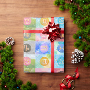 Sternzeichen Geburtstagsgeschenkpapier Kunst Geschenkpapier