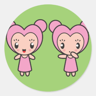 Sternzeichen - Gemini Runder Aufkleber