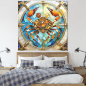 Sternzeichen - Krebs Leinwanddruck (Insitu (Schlafzimmer))