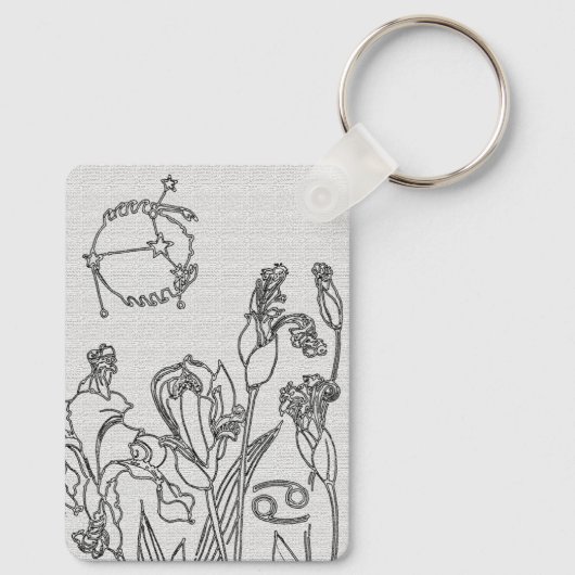 Sternzeichen Krebs Schlüsselanhänger (Rückseite)