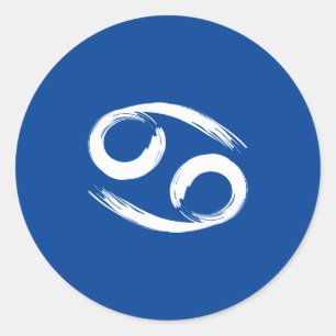 Sternzeichen KREBS Sommer Juni Juli Astrologie Runder Aufkleber