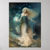 Sternzeichen Libra Goddess, Himmelssein, Zodiac Poster (Vorne)