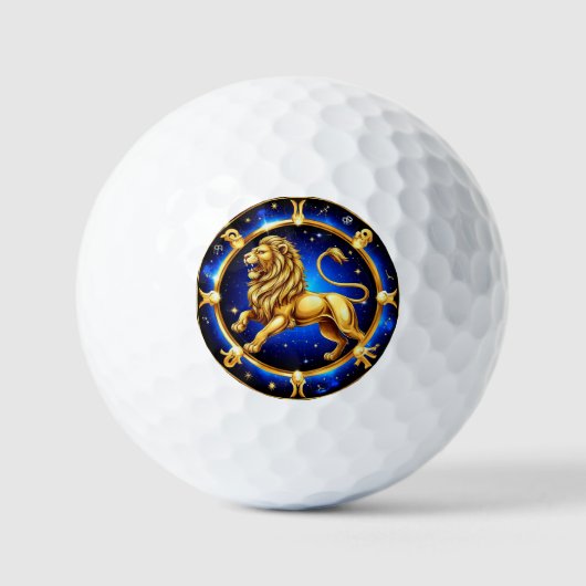 Sternzeichen Löwe Emblem Golfball (Vorderseite)