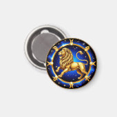 Sternzeichen Löwe Emblem Magnet (Vorderseite/Rückseite)