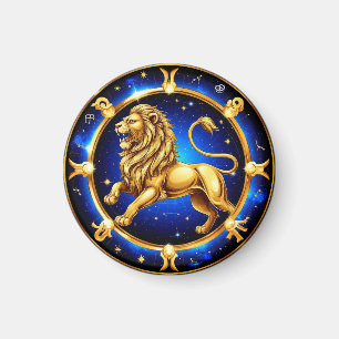 Sternzeichen Löwe Emblem Magnet