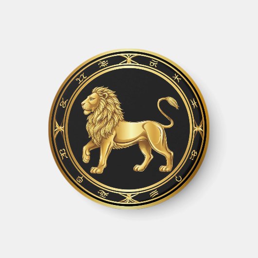Sternzeichen Löwe Emblem Magnet (Vorne)