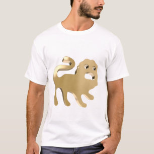 Sternzeichen Löwe Luxus Gold Astrologie Symbol T-Shirt