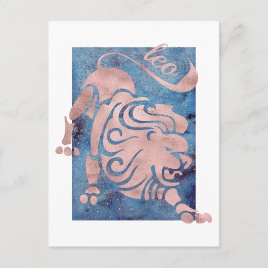 Sternzeichen Löwe Postkarte (Vorderseite)