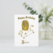 Sternzeichen Löwe - Postkarte (Stehend Vorderseite)