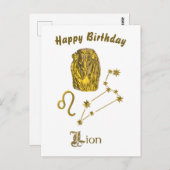 Sternzeichen Löwe - Postkarte (Vorne/Hinten)
