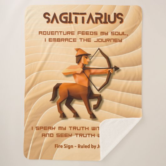 Sternzeichen Modernes 3D-Astrologie-Design Sherpadecke (Vorderseite)