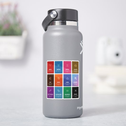 Sternzeichen & Persönlichkeitsmerkmale Aufkleber B (HydroFlask)
