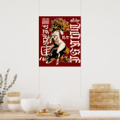 Sternzeichen-Pferd-Design – Chinesisches Astrologi Poster (Küche)