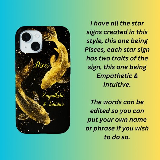 Sternzeichen Pisces Case-Mate iPhone Hülle
