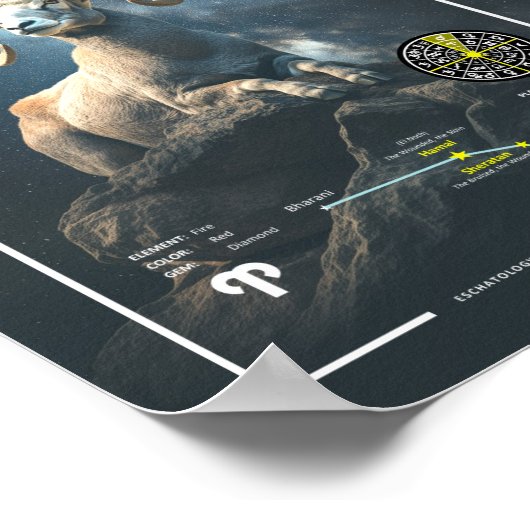 Sternzeichen Poster (Ecke)