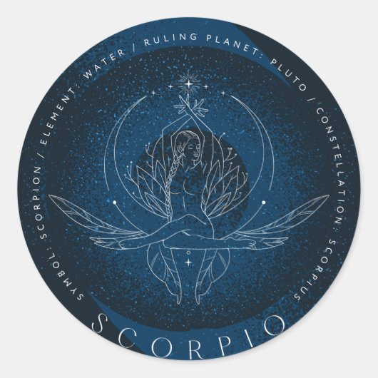 Sternzeichen Runder Aufkleber (Vorderseite)